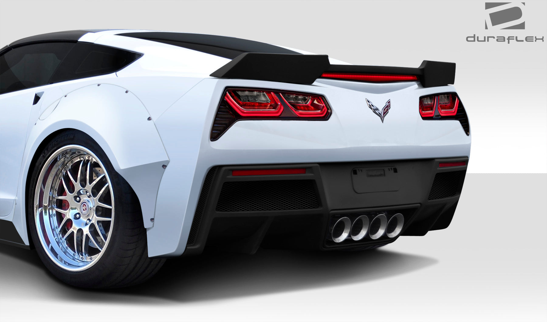 Extreme Dimensions Duraflex Gran Veloce Rear Lip Add On Spoiler Compatible With 2014-2019 Chevrolet Corvette - 1 Piece - 112426