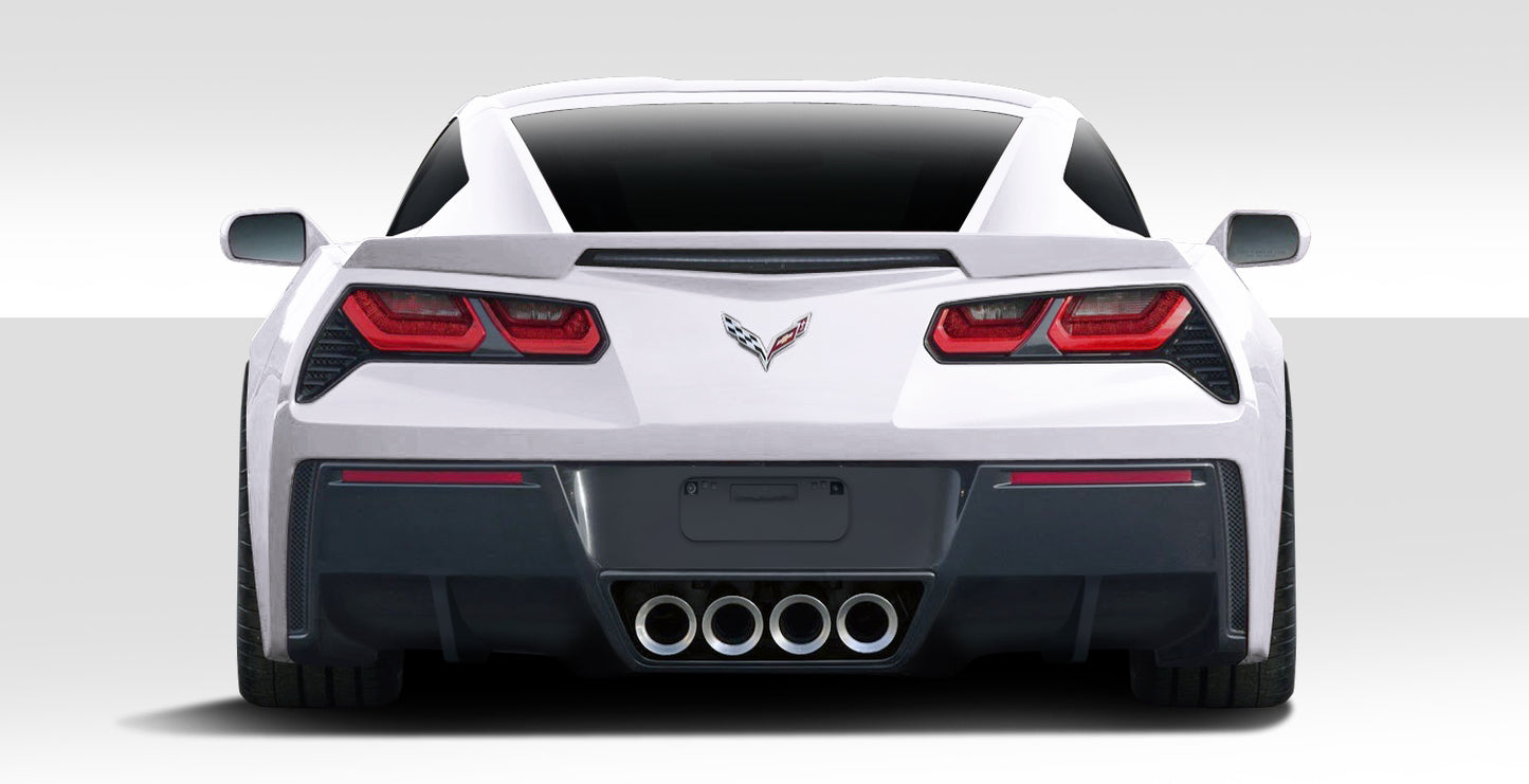 Extreme Dimensions Duraflex GT Concept Rear Lip Add On Spoiler Compatible With 2014-2019 Chevrolet Corvette - 2 Piece - 112436