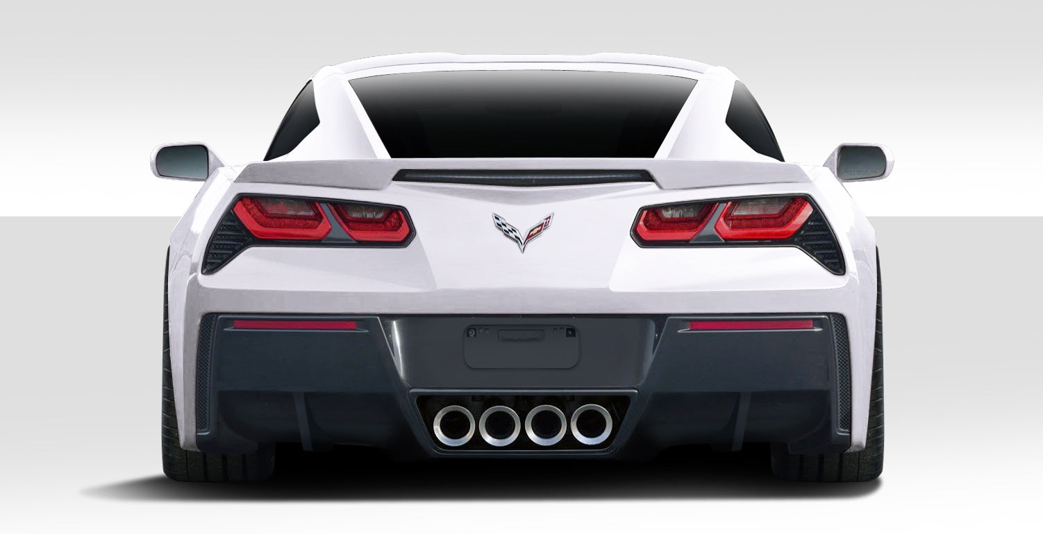 Extreme Dimensions Duraflex GT Concept Rear Lip Add On Spoiler Compatible With 2014-2019 Chevrolet Corvette - 2 Piece - 112436