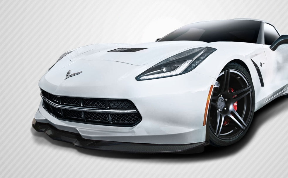 Carbon Creations Apex Front Lip Spoiler Compatible With 2014-2019 Chevrolet Corvette - 3 Piece - 112472