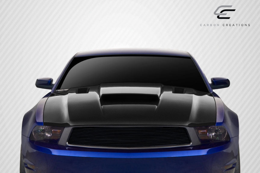 Carbon Creations CVX Hood Compatible With 2010-2012 Ford Mustang - 1 Piece - 112477