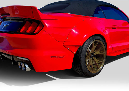 Extreme Dimensions Duraflex Grid Wide Body Rear Fender Flares Compatible With 2015-2023 Ford Mustang - 4 Piece - 112567