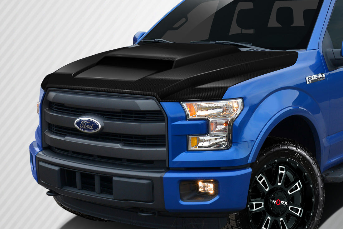 Carbon Creations Grid Hood Compatible With 2015-2020 Ford F20150 - 1 Piece - 112584