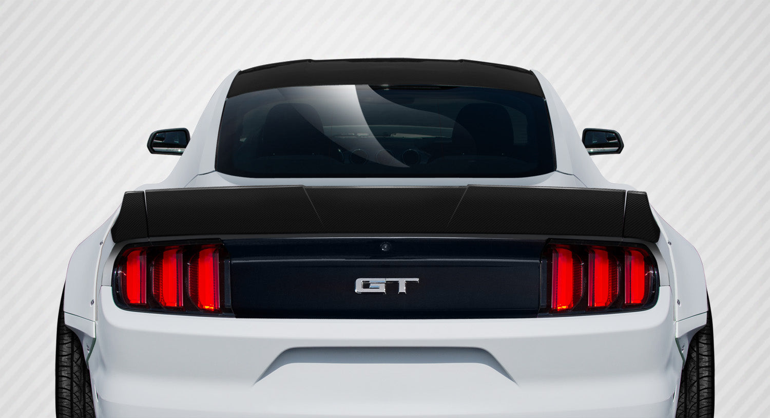 Carbon Creations Grid Wing Spoiler Compatible With 2015-2023 Ford Mustang 2DR - 3 Piece - 112586