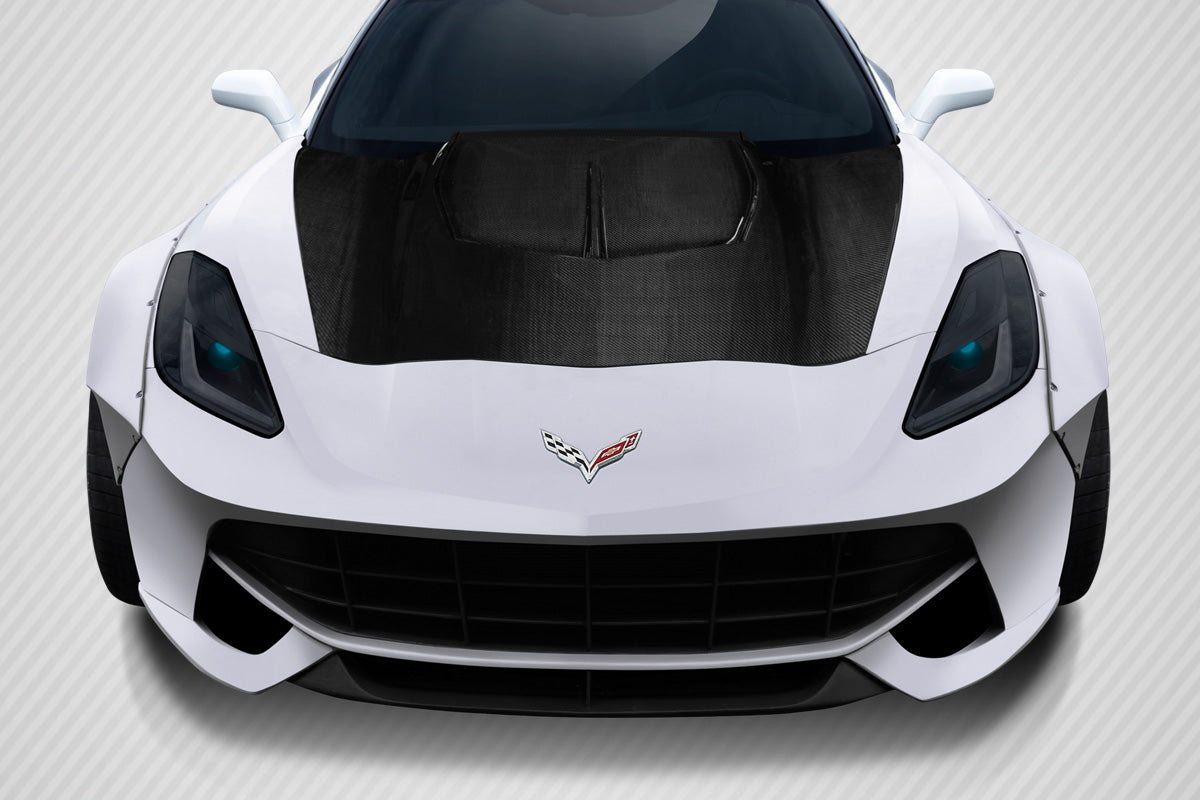 Carbon Creations Gran Veloce Hood Compatible With 2014-2019 Chevrolet Corvette - 1 Piece - 112608