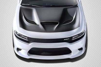 Carbon Creations Dritech Hellcat Look Hood Compatible With 2015-2023 Dodge Charger - 1 Piece - 112615