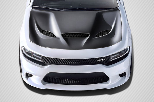 Carbon Creations Dritech Hellcat Look Hood Compatible With 2015-2023 Dodge Charger - 1 Piece - 112615