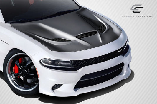Carbon Creations Dritech Hellcat Look Hood Compatible With 2015-2023 Dodge Charger - 1 Piece - 112615