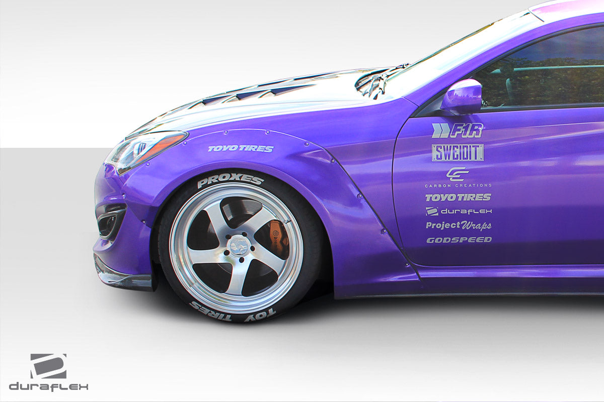 Extreme Dimensions Duraflex Circuit Front Fenders Flare Compatible With 2010-2016 Hyundai Genesis - 112625