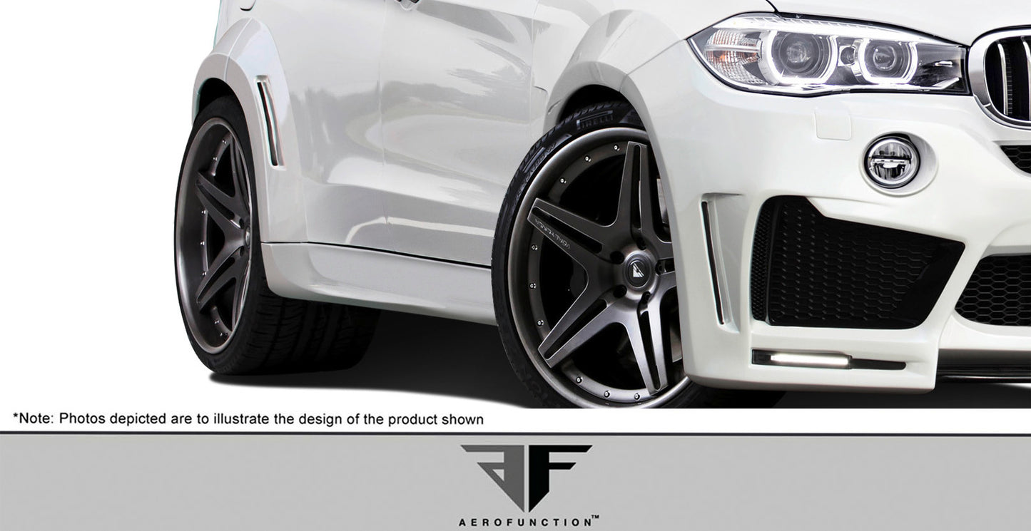 Aero Function AF-1 Wide Body Side Skirts Compatible With 2014-2018 BMW X5 - 2 Piece - 112659