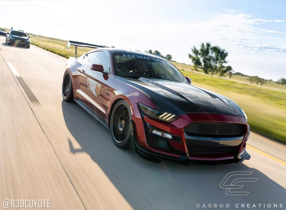 Carbon Creations GT350 Hood Compatible With 2015-2017 Ford Mustang - 1 Piece - 112734