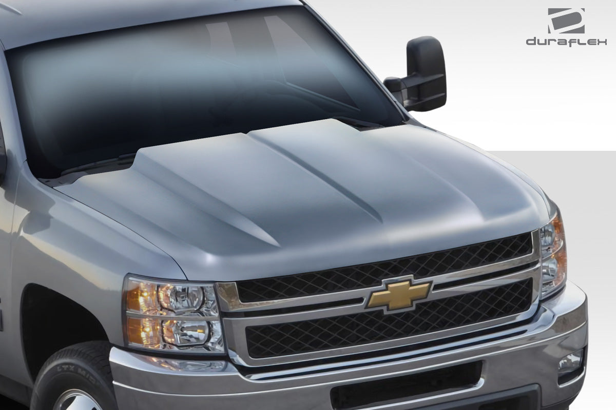 Extreme Dimensions Duraflex Cowl Hood Compatible With 2007-2013 Chevrolet Silverado - 1 Piece - 112750