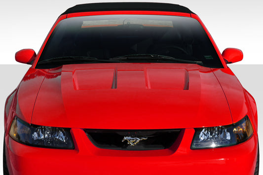 Extreme Dimensions Duraflex Cobra Look Hood Compatible With 1999-2004 Ford Mustang - 1 Piece - 112775