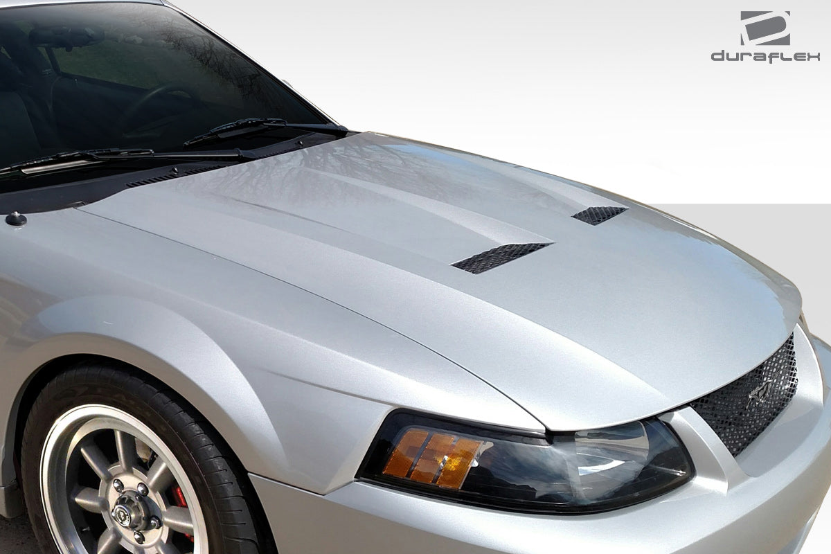 Extreme Dimensions Duraflex Cobra Look Hood Compatible With 1999-2004 Ford Mustang - 1 Piece - 112775