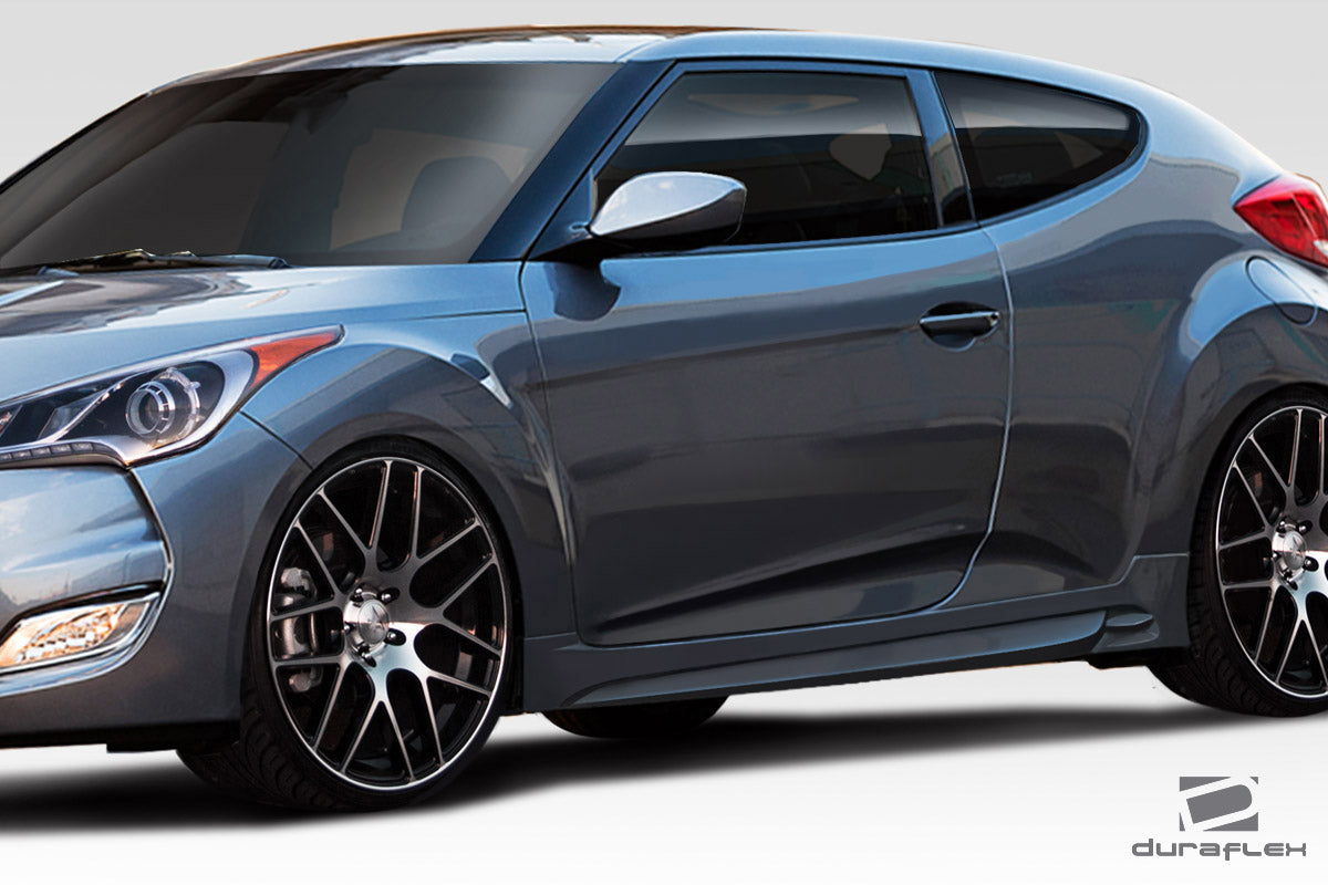 Extreme Dimensions Duraflex N Design Side Skirts Compatible With 2012-2017 Hyundai Veloster - 2 Piece - 112788