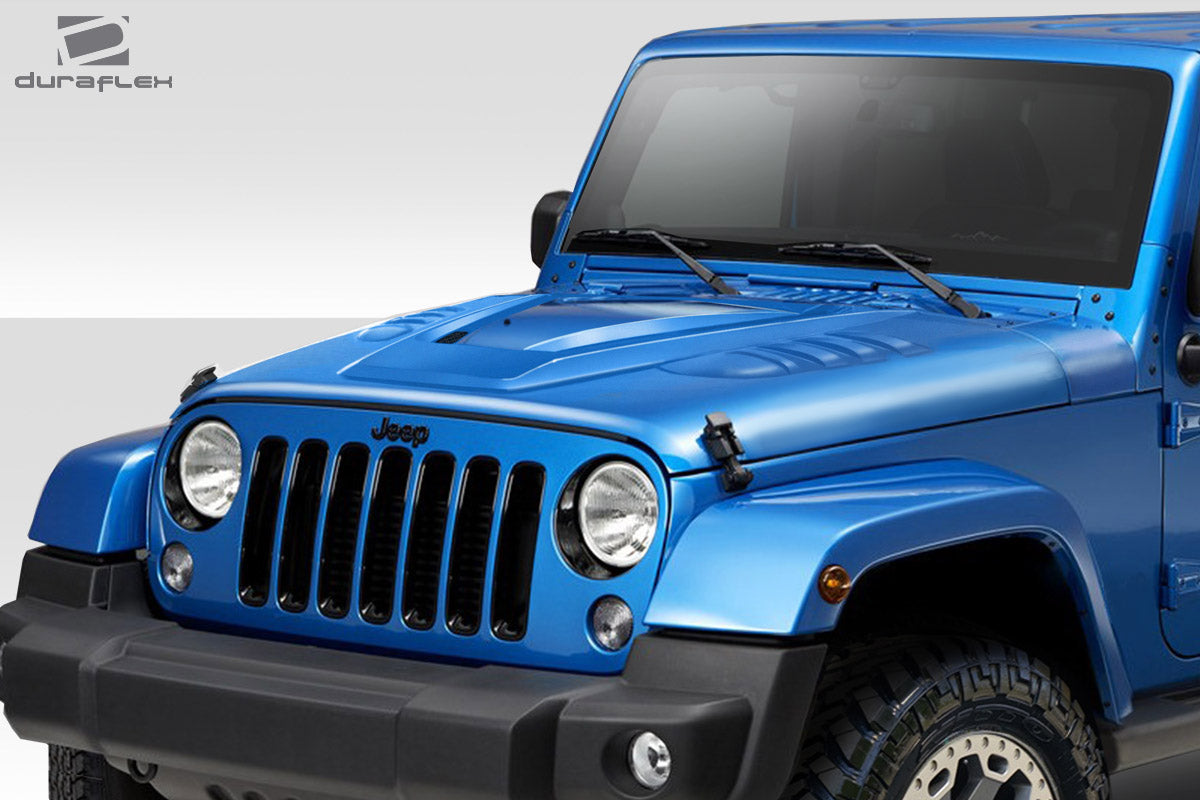 Extreme Dimensions Duraflex ABR Hood Compatible With 2007-2018 Jeep Wrangler - 1 Piece - 112796
