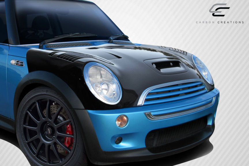Carbon Creations Racer Hood Compatible With 2002-06 MINI Cooper 05-2008 Convertible R52 - 1 Piece - 112897