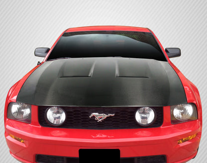 Carbon Creations CVX Hood Compatible With 2005-2009 Ford Mustang - 1 Piece - 112934