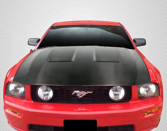 Carbon Creations CVX Hood Compatible With 2005-2009 Ford Mustang - 1 Piece - 112934