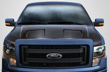 Carbon Creations Ram Air Hood Compatible With 2009-2014 Ford F150 - 1 Piece - 112936