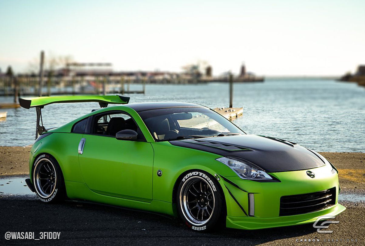 Carbon Creations TS-3 Hood Compatible With 2003-2008 Nissan 350Z - 1 Piece - 112958