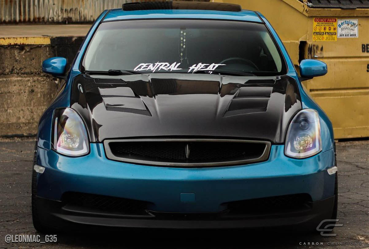 Carbon Creations AM-S Hood Compatible With 2003-2007 Infiniti G Coupe - 1 Piece - 112963