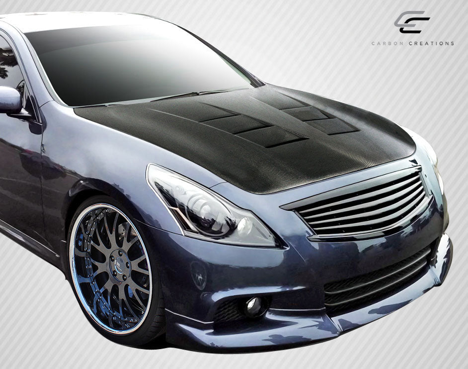 Carbon Creations TS-1 Hood Compatible With 2007-2013 Infiniti G Sedan - 1 Piece - 112965