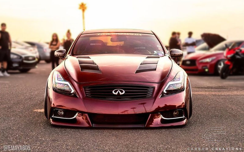 Carbon Creations AM-S Hood Compatible With 2008-2015 Infiniti G Coupe - 1 Piece - 112966