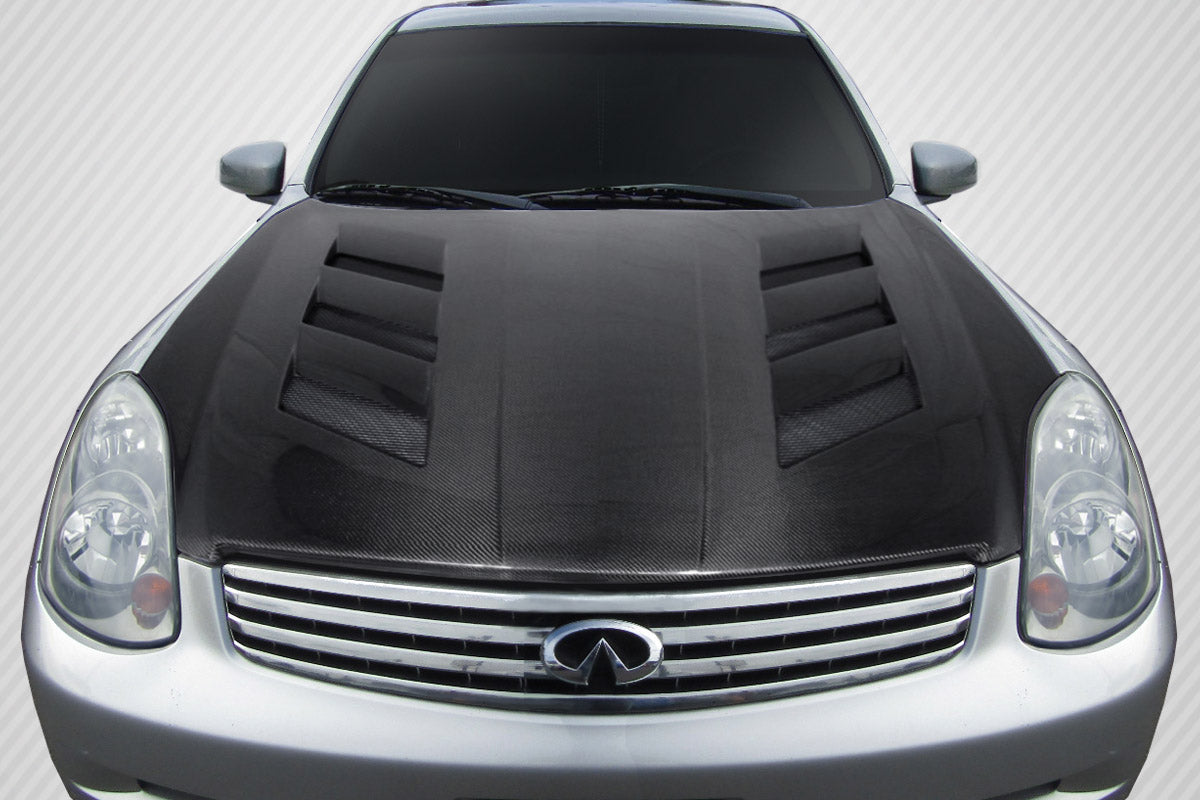 Carbon Creations AM-S Hood Compatible With 2003-2004 Infiniti G Sedan - 1 Piece - 112969