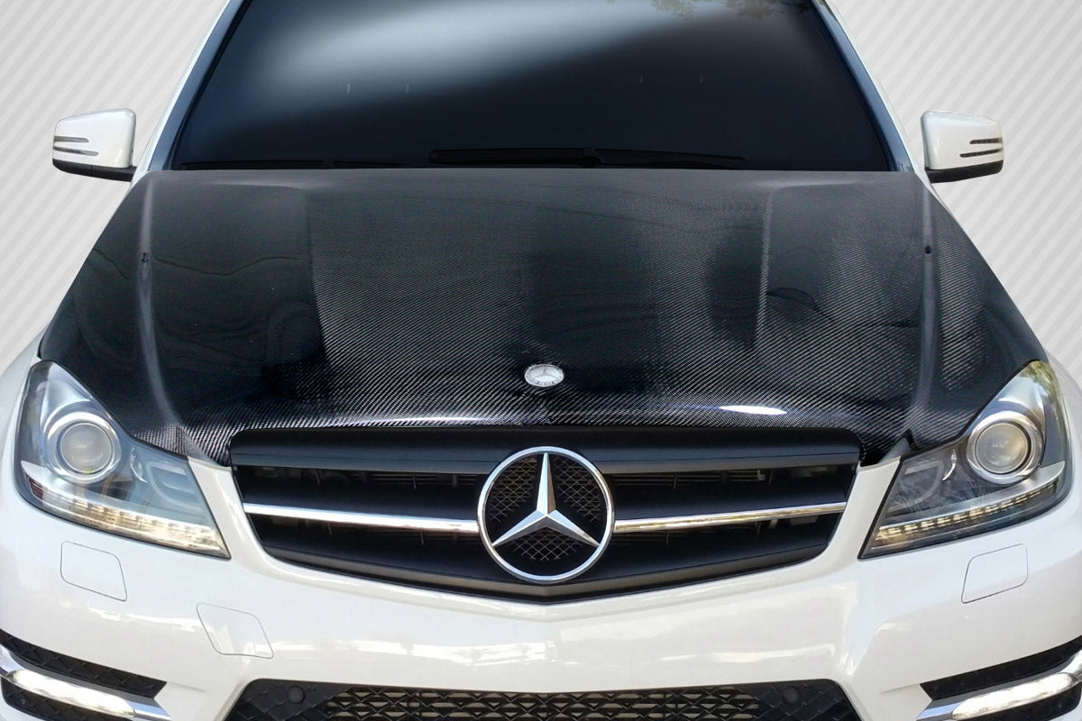 Carbon Creations C63 Look Hood Compatible With 2012-2014 Mercedes C Class - 1 Piece - 112987
