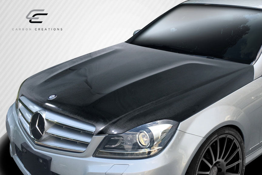 Carbon Creations C63 Look Hood Compatible With 2012-2014 Mercedes C Class - 1 Piece - 112987