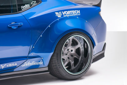 Extreme Dimensions Duraflex Grid Rear Fender Flares Compatible With 2016-2018 Chevrolet Camaro - 4 Piece - 113017