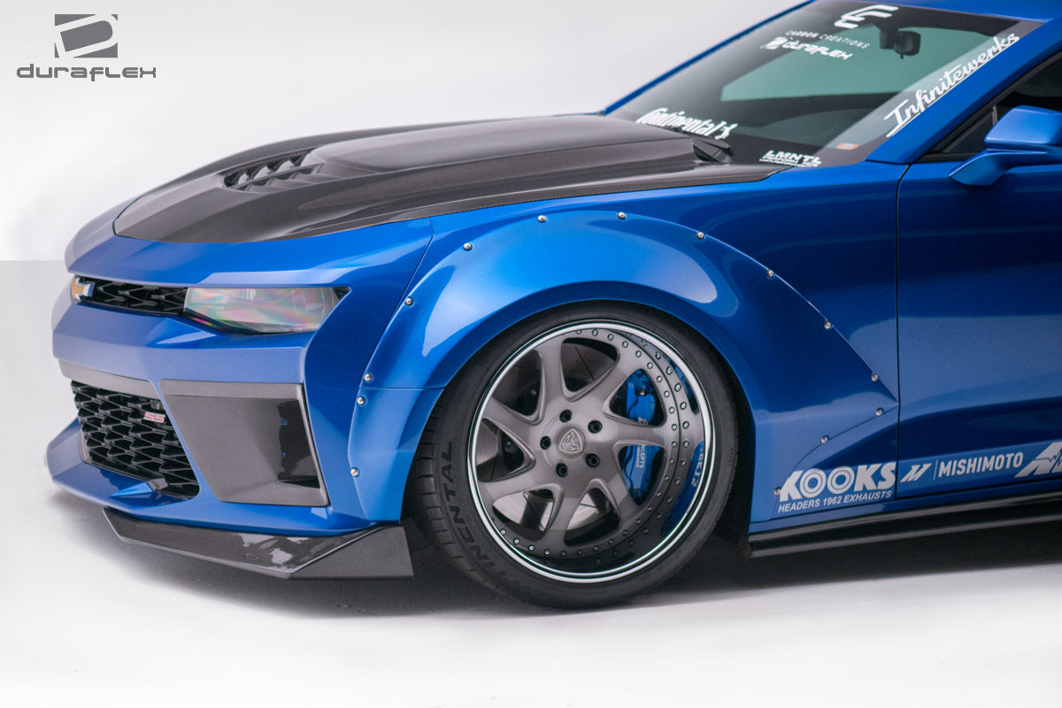 Extreme Dimensions Duraflex Grid Front Fenders Flare Compatible With 2016-2018 Chevrolet Camaro - 4 Piece - 113018