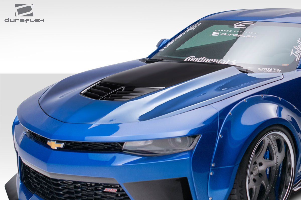 Extreme Dimensions Duraflex Grid Hood Compatible With 2016-2023 Chevrolet Camaro - 1 Piece - 113019