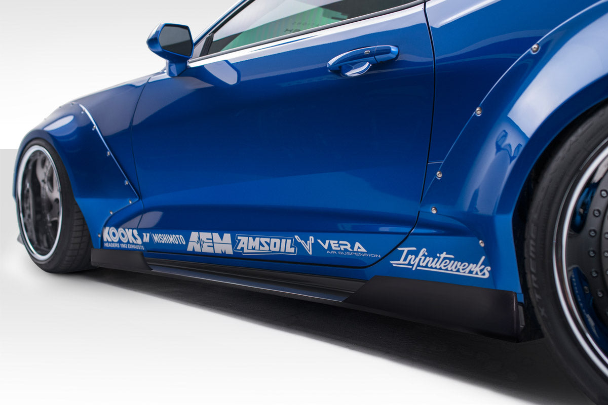 Extreme Dimensions Duraflex Grid Side Skirts Compatible With 2016-2023 Chevrolet Camaro - 6 Piece - 113023