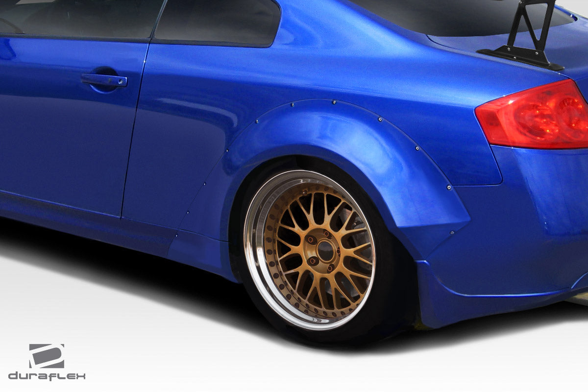 Extreme Dimensions Duraflex Circuit 75mm Rear Fenders Flares Caps Compatible With 2003-2007 G Coupe G35 Sport - 2 Piece - 113035