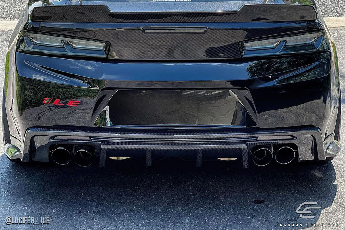 Carbon Creations Grid Rear Lip Add On Spoiler Compatible With 2016-2018 Chevrolet Camaro - 1 Piece - 113050