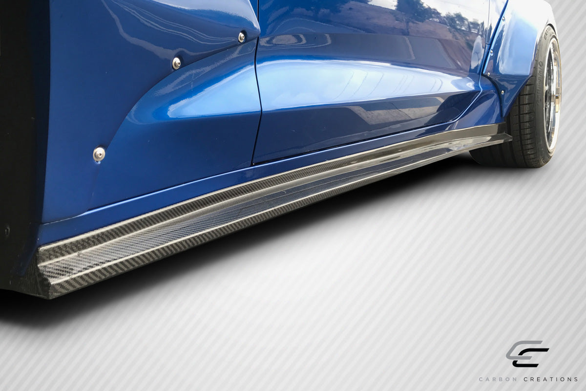 Carbon Creations Grid Side Skirts Compatible With 2016-2023 Chevrolet Camaro - 6 Piece - 113053