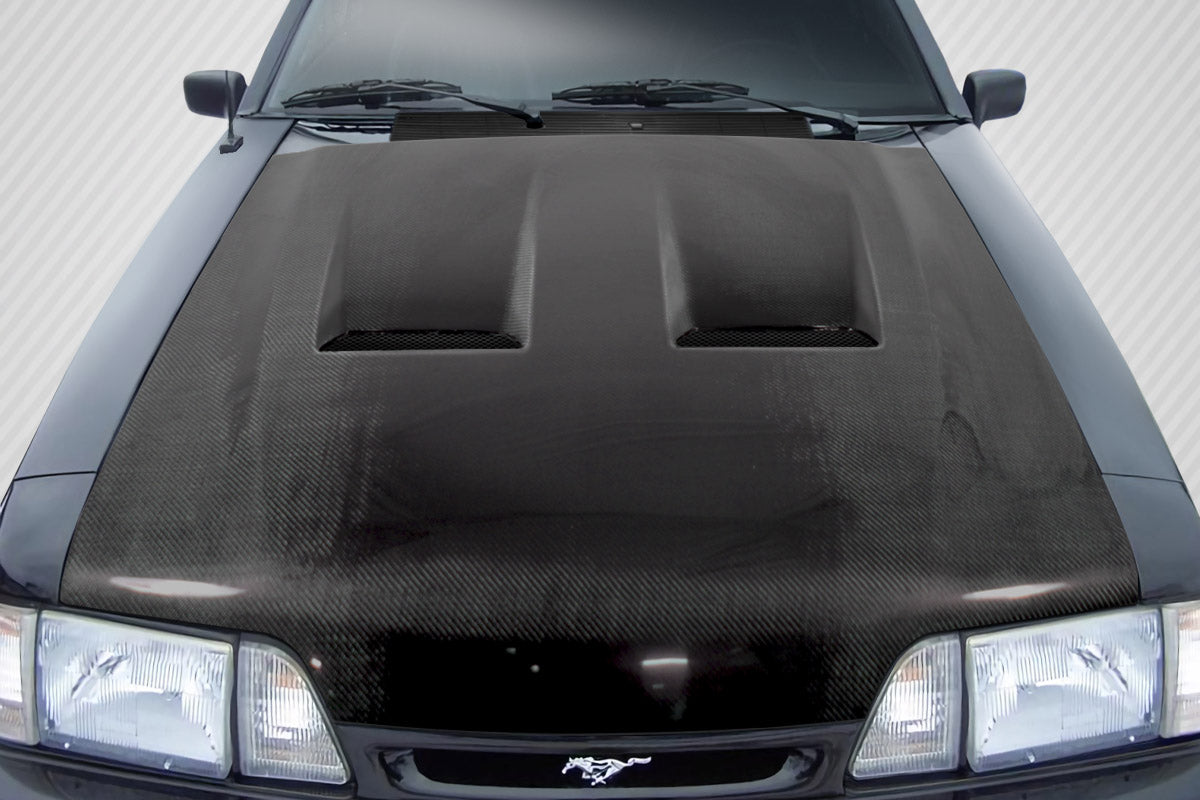 Carbon Creations Heat Extractor Hood Compatible With 1987-1993 Ford Mustang - 1 Piece - 113114