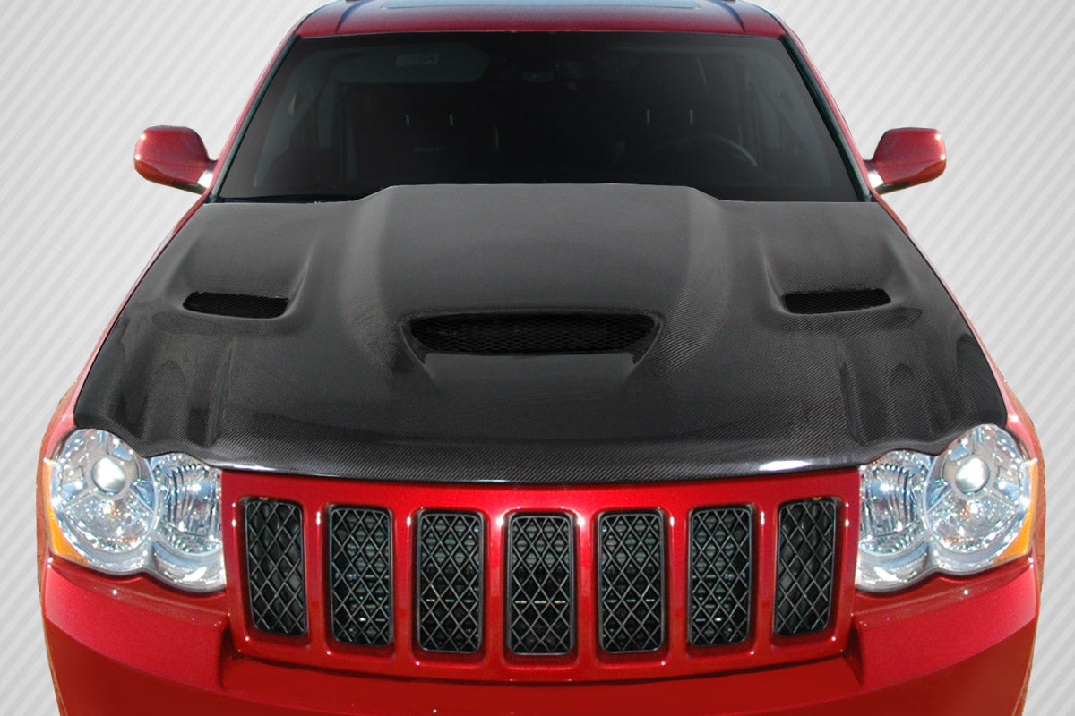 Carbon Creations Hellcat Look Hood Compatible With 2005-2010 Jeep Grand Cherokee - 1 Piece - 113118
