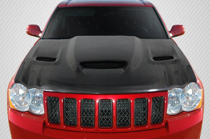 Carbon Creations Hellcat Look Hood Compatible With 2005-2010 Jeep Grand Cherokee - 1 Piece - 113118