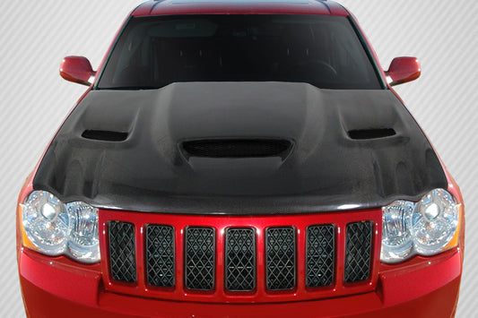 Carbon Creations Hellcat Look Hood Compatible With 2005-2010 Jeep Grand Cherokee - 1 Piece - 113118