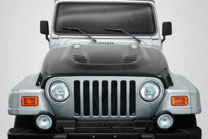 Carbon Creations Power Dome Hood Compatible With 1997-2006 Jeep Wrangler - 1 Piece - 113121