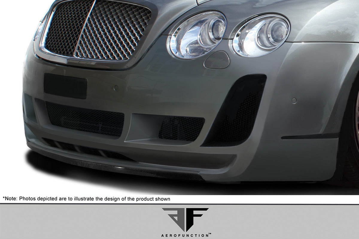 Aero Function AF-2 Carbon Front Lip Spoiler Compatible With 2003-2010 Bentley Continental - 1 Piece - 113189