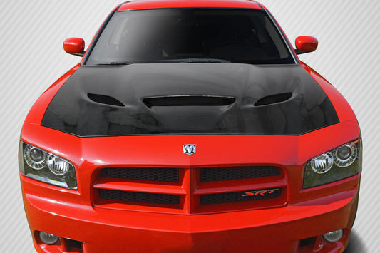 Carbon Creations Hellcat Look Hood Compatible With 2006-2010 Dodge Charger - 1 Piece - 113199