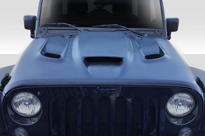 Extreme Dimensions Duraflex Hellcat Look Hood Compatible With 2007-2018 Jeep Wrangler - 1 Piece - 113214