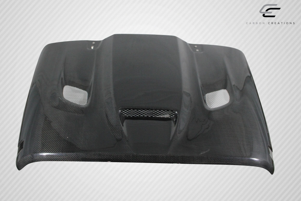 Carbon Creations Hellcat Look Hood Compatible With 2007-2018 Jeep Wrangler - 1 Piece - 113215