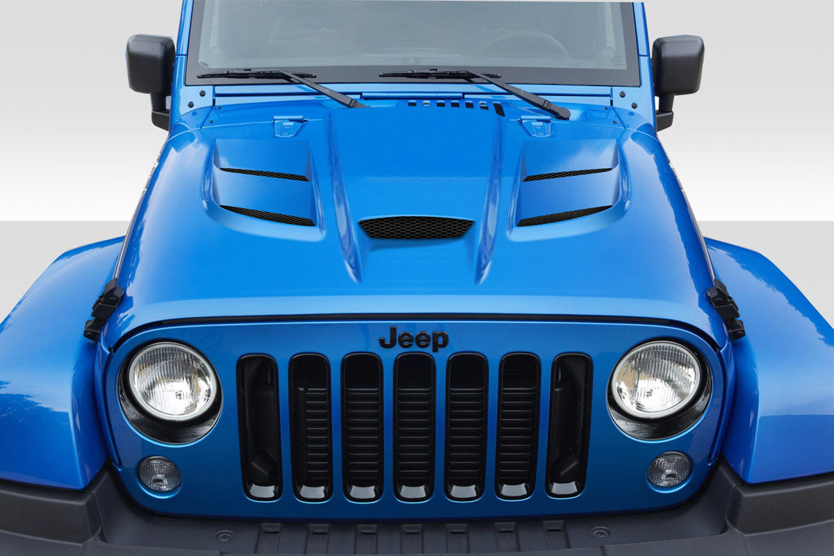Extreme Dimensions Duraflex Viper Look Hood Compatible With 2007-2018 Jeep Wrangler - 1 Piece - 113216