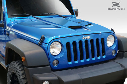 Extreme Dimensions Duraflex Viper Look Hood Compatible With 2007-2018 Jeep Wrangler - 1 Piece - 113216