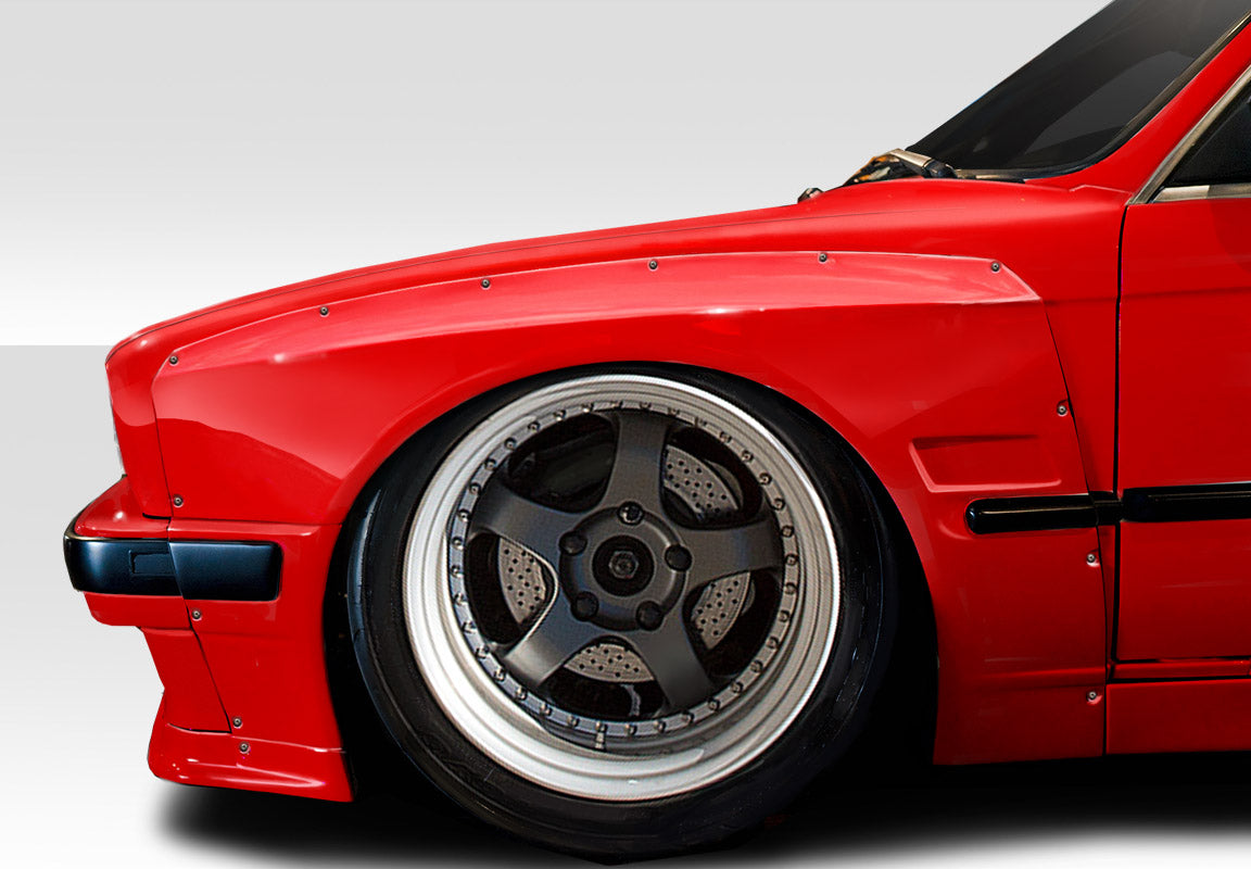 Extreme Dimensions Duraflex TKO Wide Body Front Fenders Flares Compatible With 1984-1991 BMW 3 Series - 4 Piece - 113225